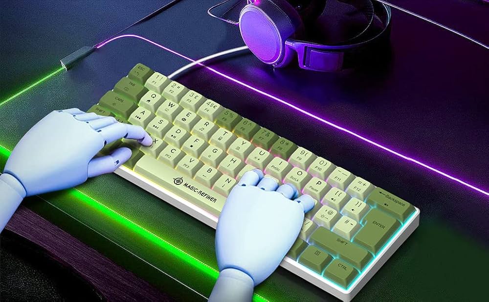 メカニカルキーボード　US配列　青軸　ゲーミング Amazon.co.jp: A-JAZZ ゲーミングキーボード キー毎LED搭載 キー